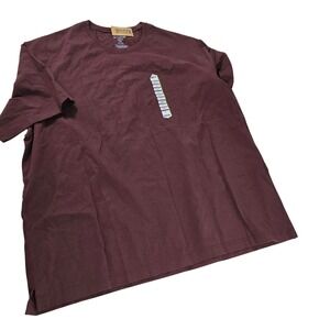 Duluth Trading Co Mens Longtail T Relaxed Fit Short Sleeve Burgundy 3XL 76020